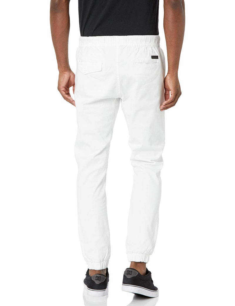 WT02 Men's Twill Jogger Pants, White-A, Medium - Image 2